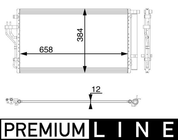 MAHLE Kondensators, Gaisa kond. sistēma AC 56 000P AC 56 000P Kondicionieru radiatori HYUNDAI TUCSON MAHLE