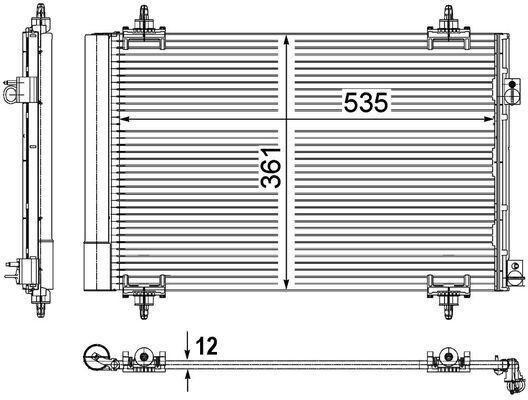 MAHLE Συμπυκνωτής, σύστ. κλιματισμού AC 587 000P MAHLE AC 587 000P Συμπυκνωτής Peugeot 308 CC φθηνά