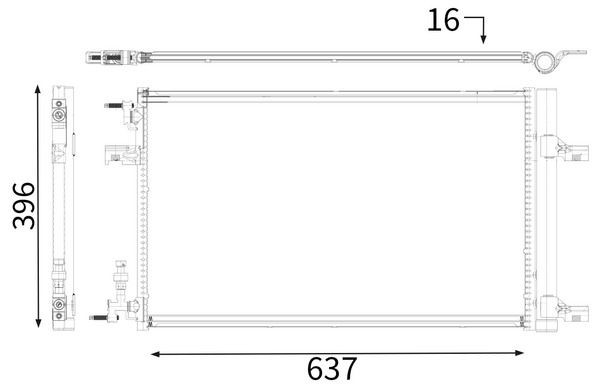 MAHLE Kondensator, klimaanlegg AC 637 000P AC kondensator MAHLE LACETTI AC 637 000P billige