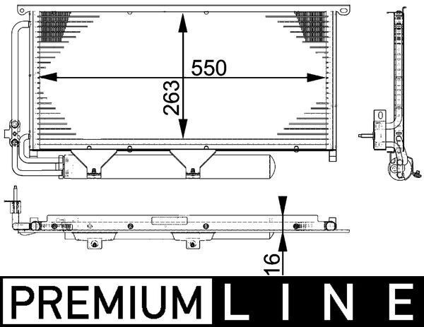 MAHLE Kondensaator, kliimaseade AC 663 000P Kliimaradiaator SMART MAHLE AC 663 000P