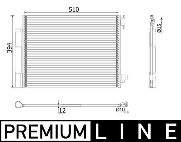 MAHLE Condenseur, climatisation AC 73 000P Condenseur de clim MAHLE KANGOO AC 73 000P pas cher