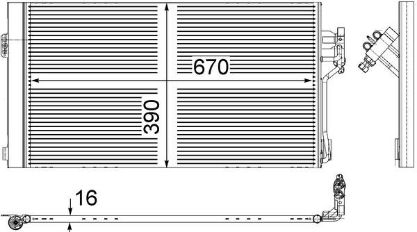 MAHLE Condensatore climatizzatore AC 761 000S Condensatore climatizzatore MAHLE AC 761 000S Climatizzatore Mercedes Viano W639
