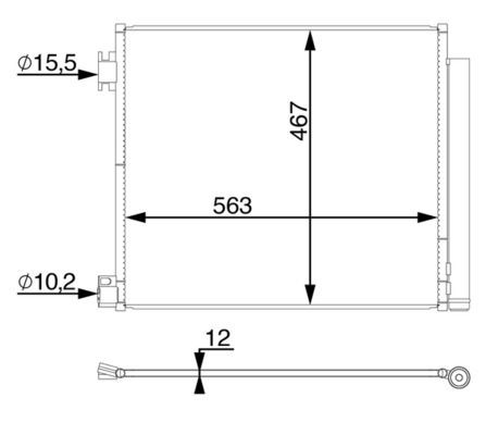 Condensor voor airco MAHLE AC 78 000S MAHLE AC 78 000S: Condensator, airconditioning Renault KOLEOS 2021