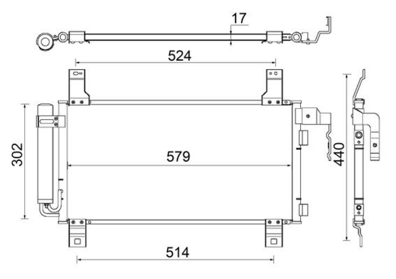 MAHLE Kondensaator, kliimaseade AC 794 000S Kliimaseade Mazda 6 gy: Kondensaator, kliimaseade MAHLE AC 794 000S