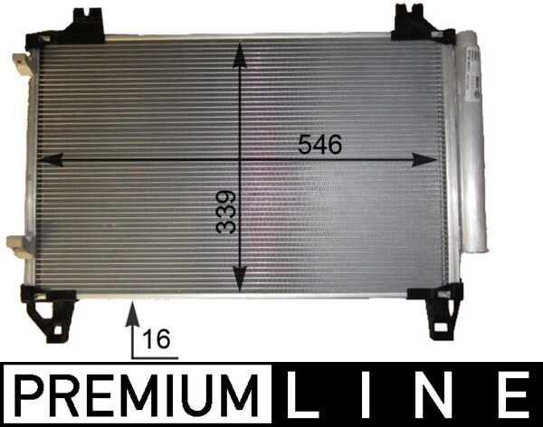 MAHLE Kondensator, klimaanlegg AC 800 000P MAHLE AC800000P Ac radiator Toyota Urban Cruiser XP11 pris