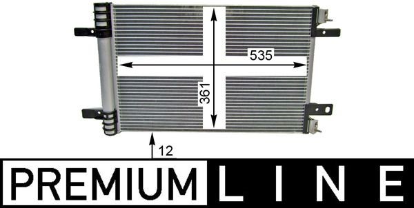 MAHLE Condensor voor airco AC 886 000P AC 886 000P Airco-condensor TOYOTA CAMRY MAHLE