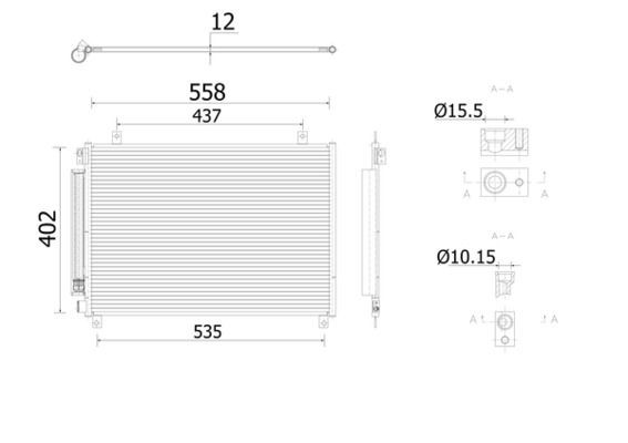 Kondensator, klimaanlegg MAHLE AC 912 000S MAHLE AC 912 000S Ac kondenser Suzuki BALENO 2004