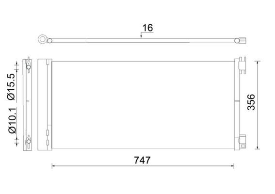 MAHLE Kondensor, klimatanläggning AC 925 000S OPEL Vivaro B Skåpbil (X82) AC-kondensor MAHLE AC 925 000S