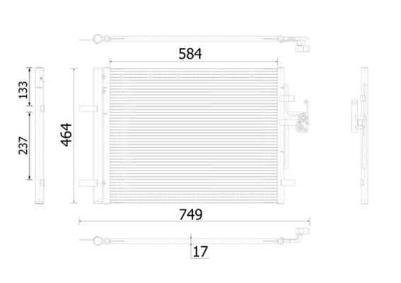 MAHLE Kondenzátor klimatizácie AC 934 000S MAHLE AC934000S Kondenzátor klimatizácie V60 I Van / Kombi (155) cena