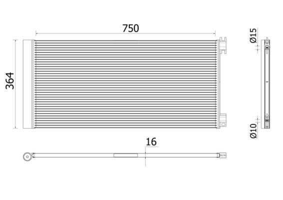 MAHLE Συμπυκνωτής, σύστ. κλιματισμού AC 945 000P Συμπυκνωτής MAHLE Renault RAPID Kasten AC 945 000P