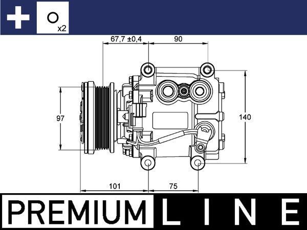 Kliimakompressor MAHLE ACP 1099 000P MAHLE ACP 1099 000P Konditsioneeri kompressor JAGUAR S-TYPE 2008