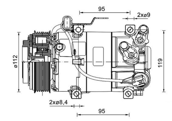 MAHLE Kliimakompressor ACP 1461 000P Konditsioneeri kompressor MAHLE ix35 ACP 1461 000P odav