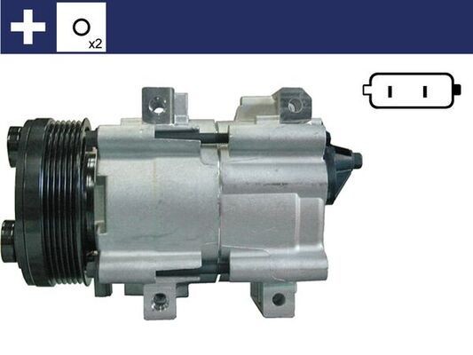 MAHLE AC-kompressor ACP 153 000S MAHLE ACP 153 000S AC-kompressor FORD Transit Mk4 Skåpbil (VE83)