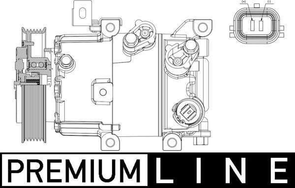 MAHLE Ilmastoinnin kompressori ACP 630 000P MAHLE ACP 630 000P Kia Ceed Sportswagon CD ilmastointilaitteen kompressori