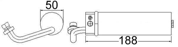 MAHLE Dryer, air conditioning AD 68 000S NISSAN PRIMERA MAHLE receiver drier AD68000S