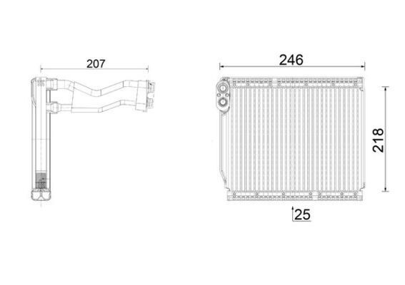 MAHLE Evaporatore climatizzatore AE 161 000P MAHLE AE161000P Evaporatore climatizzatore Maybach 62 originali