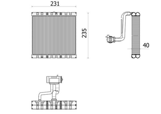 Fordamper, klimaanlegg MAHLE AE 166 000P MAHLE AE 166 000P: Ac fordamper Volkswagen POLO 2021
