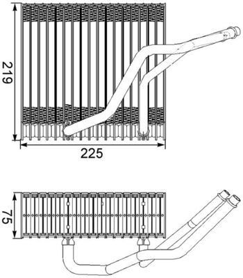 MAHLE Výparník klimatizácie AE 38 000S MAHLE AE 38 000S originálne Výparník klimatizácie Polo Vivo Hatchback cena