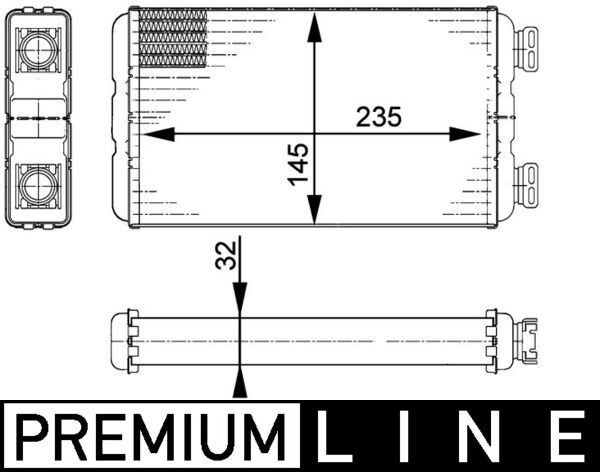 MAHLE Výmenník tepla vnútorného kúrenia AH 138 000P Radiátor kúrenia MAHLE AH 138 000P lacné