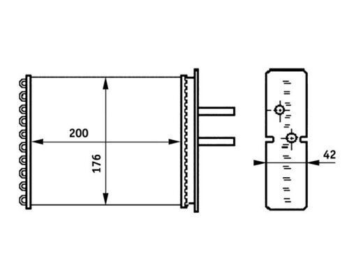 MAHLE Heater matrix AH 161 000S MAHLE AH 161 000S Punto I Convertible (176) heater matrix price