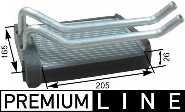 Varmeapparat register MAHLE AH 174 000P MAHLE AH 174 000P Varmeapparat register HYUNDAI SANTA FE 2020