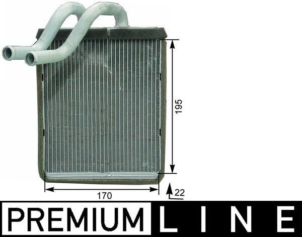 MAHLE Lämmityslaitteen kenno AH 179 000P MAHLE AH 179 000P Kia Ceed SW JD lämmityskenno