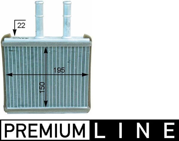 Kachelradiateur, interieurverwarming MAHLE AH 206 000P MAHLE AH 206 000P Kachelradiateur CHEVROLET KALOS 2021
