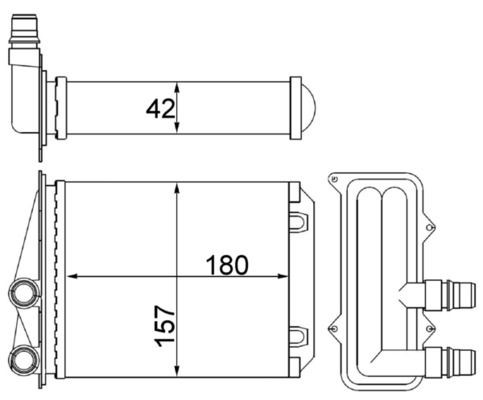 MAHLE Heater matrix AH 246 000S MAHLE AH 246 000S genuine Renault Trafic 3 Van heater core price