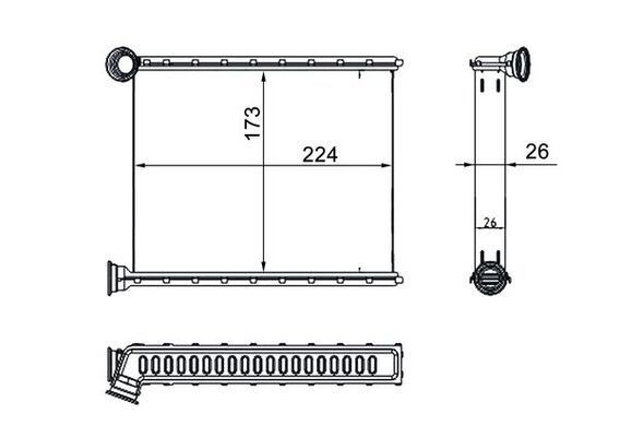 MAHLE Heater matrix AH 270 000S MAHLE AH 270 000S Citroen C3 Picasso heater matrix cost