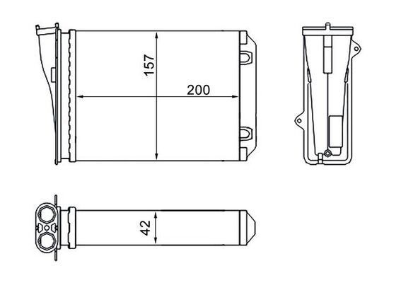 MAHLE Siltummainis, Salona apsilde AH 274 000S Salona apsildes radiators MAHLE SAXO AH 274 000S lēti