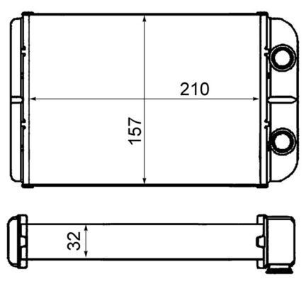 MAHLE Výmenník tepla vnútorného kúrenia AH 58 000S MAHLE AH 58 000S Radiátor kúrenia Fiat Stilo 192 za nízku cenu