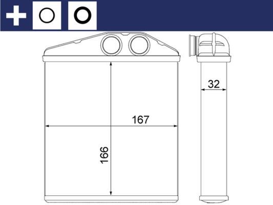 MAHLE Výmenník tepla vnútorného kúrenia AH 6 000S MAHLE AH 6 000S Radiátor kúrenia Caprice III Sedan originálne cena