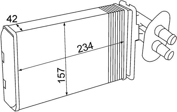 MAHLE Siltummainis, Salona apsilde AH 69 000S MAHLE Salona apsildes radiators MINI AH 69 000S