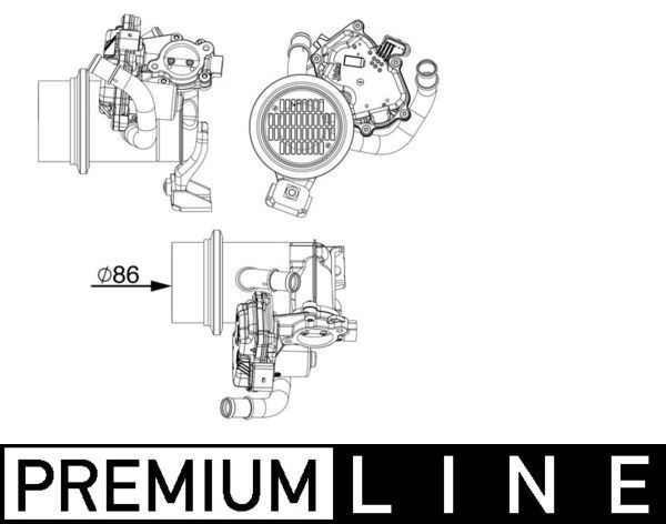 MAHLE EGR cooler CE 18 000P CE 18 000P MAHLE egr cooler for IVECO MASSIF
