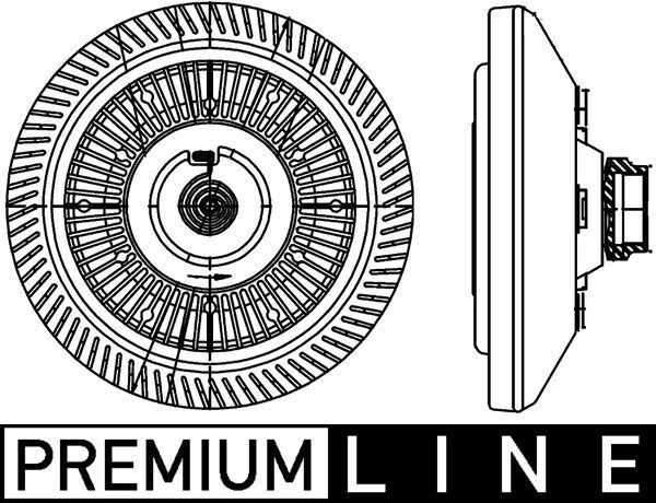 Embraiagem, ventilador do radiador MAHLE CFC 212 000P MAHLE CFC 212 000P: Embreagem do ventilador Land Rover DISCOVERY 2008