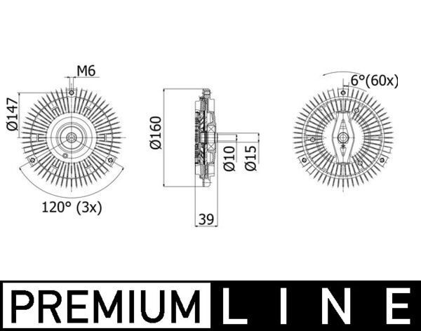 MAHLE Koppeling, radiateurventilator CFC 264 000P MAHLE CFC264000P Ventilator koppeling Ssangyong Rexton II prijs