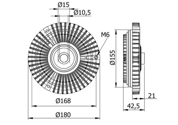 MAHLE Frizione ventola CFC 71 000S CFC 71 000S costo Frizione ventola MAHLE NISSAN LEAF