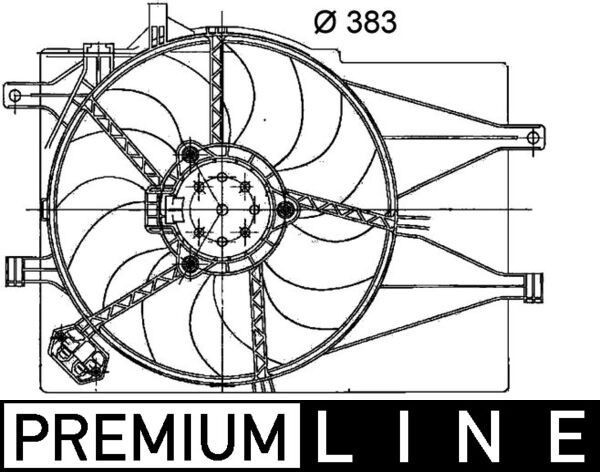 Radiatora ventilators MAHLE CFF 200 000P MAHLE CFF 200 000P Radiatora ventilators Fiat PALIO 2018