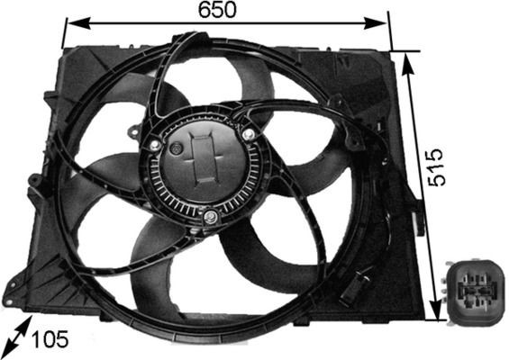 Ventola radiatore MAHLE CFF 264 000S 351043251 MAHLE CFF 264 000S Ventola raffreddamento BMW X1 2024