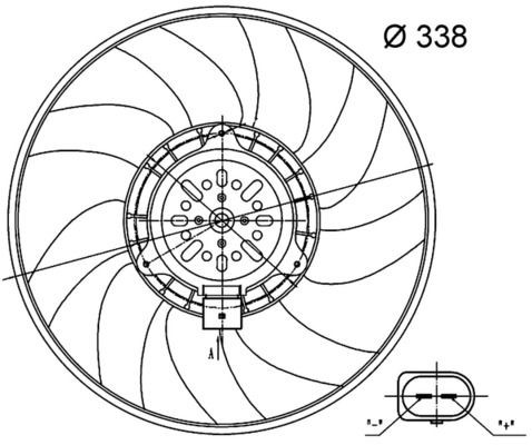 MAHLE Kjølevifte CFF 33 000S CFF 33 000S Radiatorvifte FIAT PUNTO MAHLE