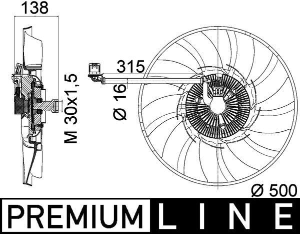 Radiaatori ventilaator MAHLE CFF 471 000P MAHLE CFF 471 000P Radiaatori ventilaator LAND ROVER RANGE ROVER EVOQUE 2023