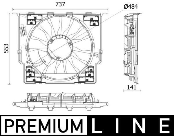 Radiaatori ventilaator MAHLE CFF 534 000P MAHLE CFF 534 000P Radiaatori ventilaator BMW 5. Seeria 2025