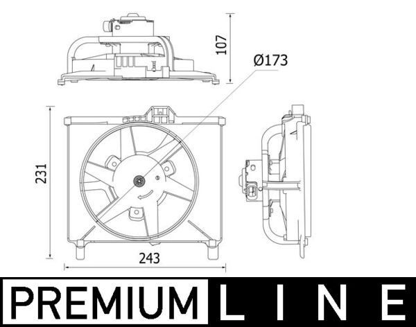 MAHLE Radiatora ventilators CFF 541 000P MAHLE Radiatora ventilators CHEVROLET CFF 541 000P