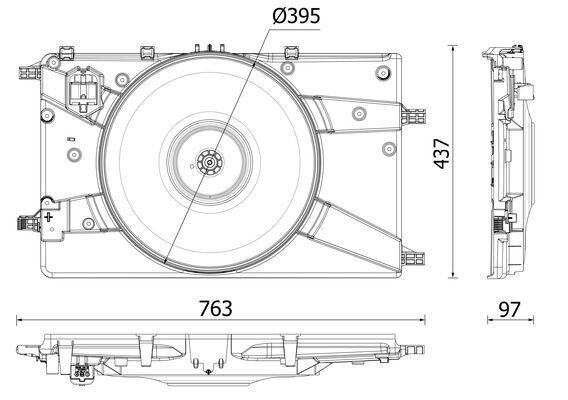 MAHLE Ventilador de radiador CFF 546 000P MAHLE CFF 546 000P Ventilador refrigeração do motor Chevrolet Spark m300 baratos