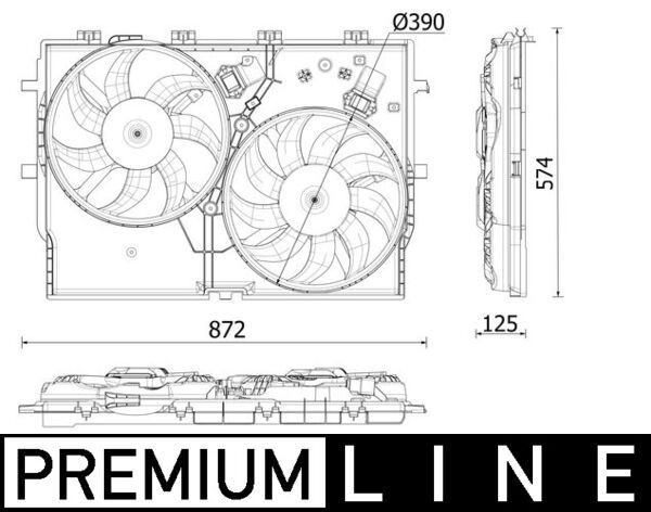 MAHLE Kjølevifte CFF 550 000P Radiatorvifte MAHLE PUNTO CFF 550 000P billige