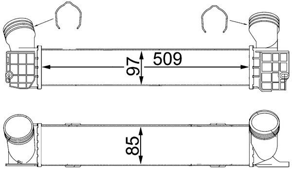 MAHLE Vahejahuti CI 146 000S hind Intercooler BMW E84 CI 146 000S MAHLE