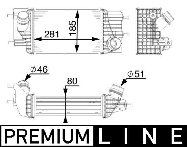 MAHLE Välijäähdytin CI 154 000P Välijäähdytin MAHLE