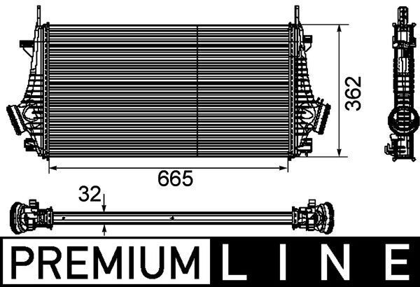 Intercooler MAHLE CI 191 000P MAHLE CI 191 000P SAAB 9-5 2011 turbo intercooler price