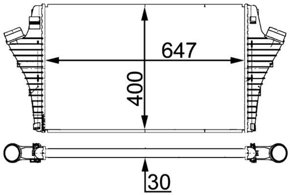 MAHLE Välijäähdytin CI 21 000S MAHLE CI 21 000S Fleetwood I välijäähdytin hinta
