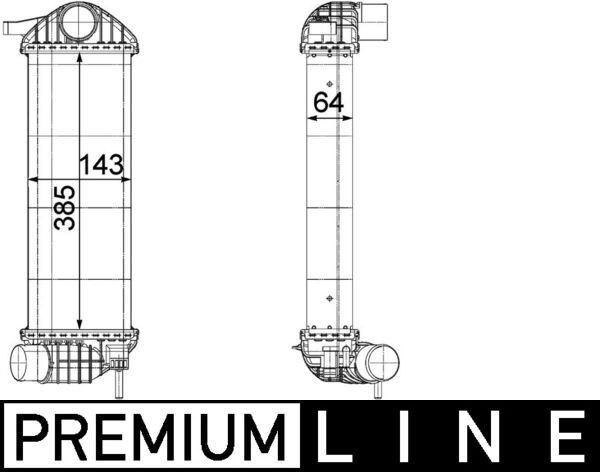 Intercooler MAHLE CI 244 000P MAHLE CI 244 000P: Intercooler Renault KANGOO 2010